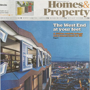 Beau House features in the Evening standard Homes & Property
